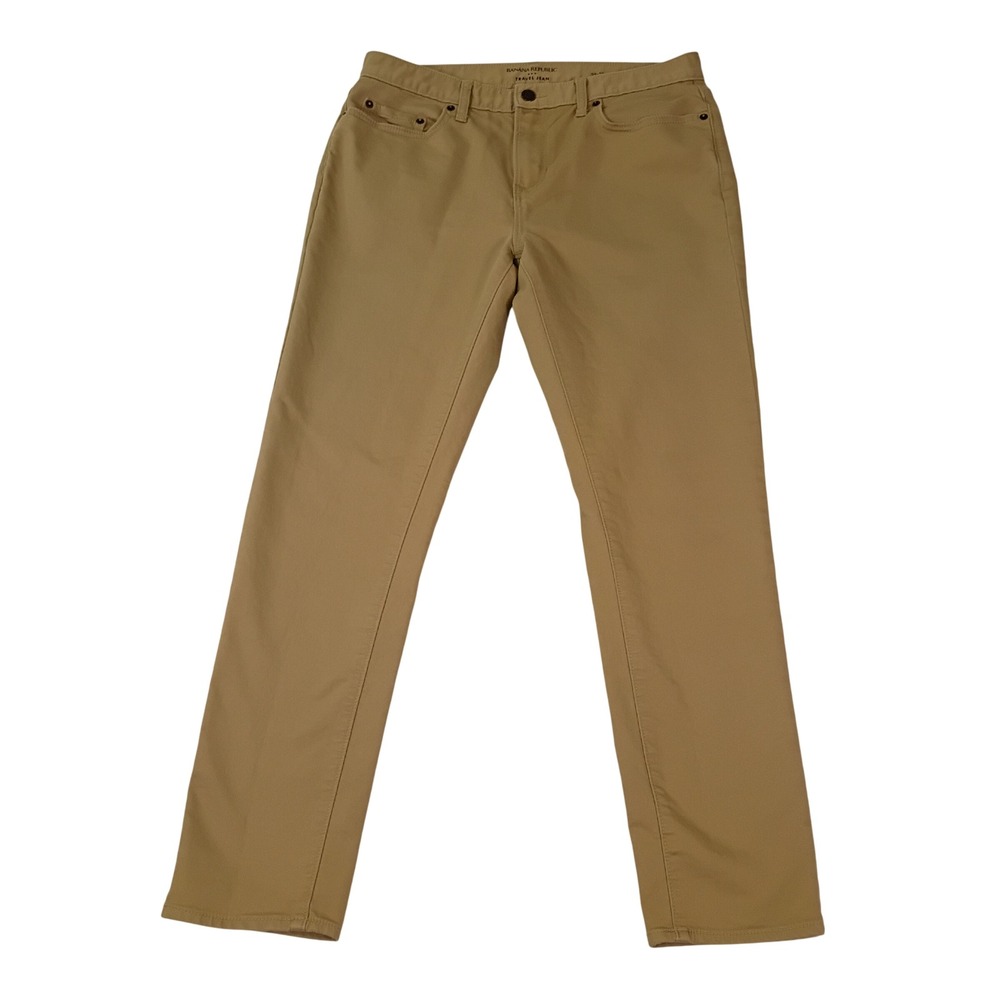 Banana Republic Travel Jean Mens 32x32 Athletic Fit Khaki Tan Stretch Pants